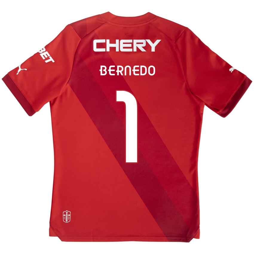 Kinder Vicente Bernedo #1 Rot-Weiss Auswärtstrikot Trikot 2024/25 T-Shirt Österreich