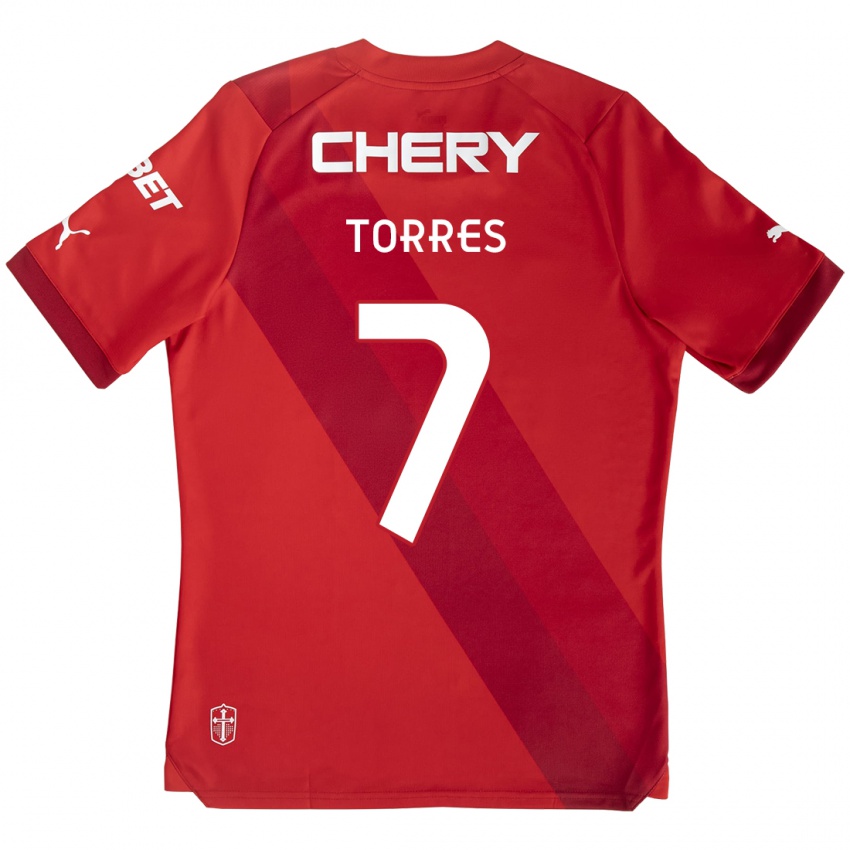 Kinder Joaquín Torres #7 Rot-Weiss Auswärtstrikot Trikot 2024/25 T-Shirt Österreich