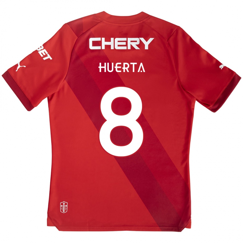 Kinder Valber Huerta #8 Rot-Weiss Auswärtstrikot Trikot 2024/25 T-Shirt Österreich