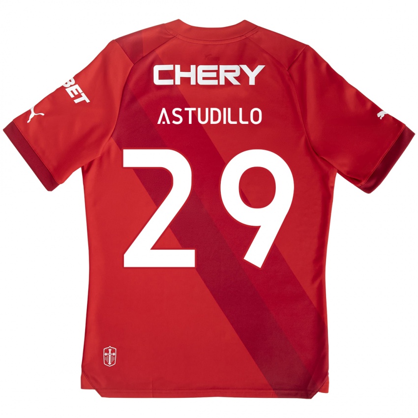 Kinder Aaron Astudillo #29 Rot-Weiss Auswärtstrikot Trikot 2024/25 T-Shirt Österreich