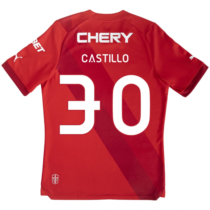 Kinder Nicolas Castillo #30 Rot-Weiss Auswärtstrikot Trikot 2024/25 T-Shirt Österreich