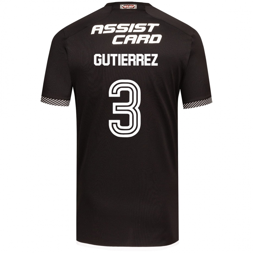 Kinder Daniel Gutiérrez #3 Schwarz-Weiss Auswärtstrikot Trikot 2024/25 T-Shirt Österreich