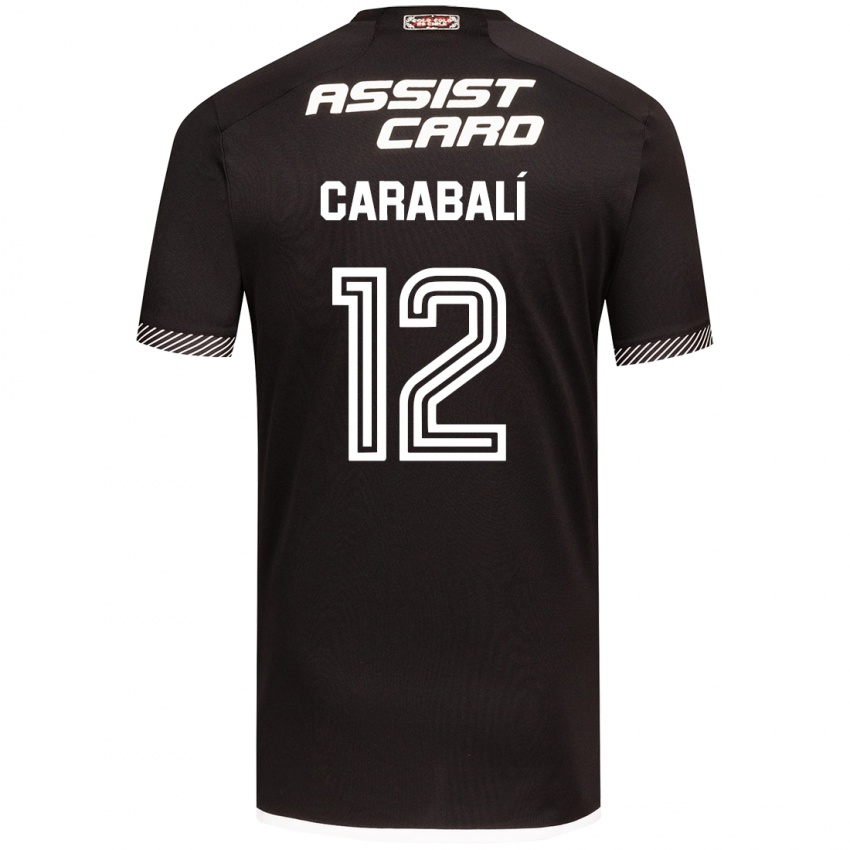 Kinder Omar Carabalí #12 Schwarz-Weiss Auswärtstrikot Trikot 2024/25 T-Shirt Österreich