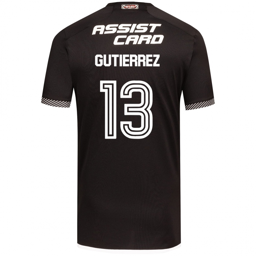 Kinder Bruno Gutiérrez #13 Schwarz-Weiss Auswärtstrikot Trikot 2024/25 T-Shirt Österreich