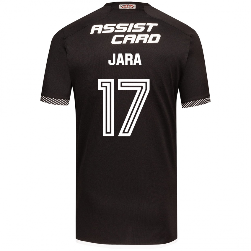 Kinder Ignacio Jara #17 Schwarz-Weiss Auswärtstrikot Trikot 2024/25 T-Shirt Österreich