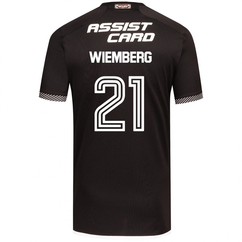 Kinder Erick Wiemberg #21 Schwarz-Weiss Auswärtstrikot Trikot 2024/25 T-Shirt Österreich