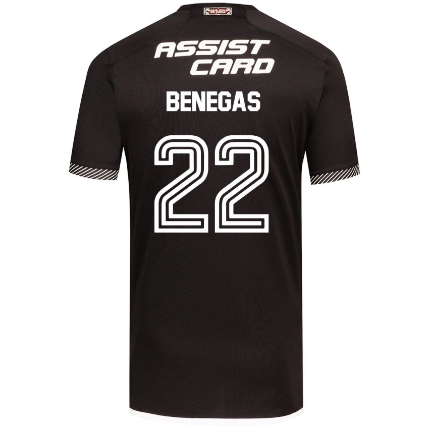 Kinder Leandro Benegas #22 Schwarz-Weiss Auswärtstrikot Trikot 2024/25 T-Shirt Österreich