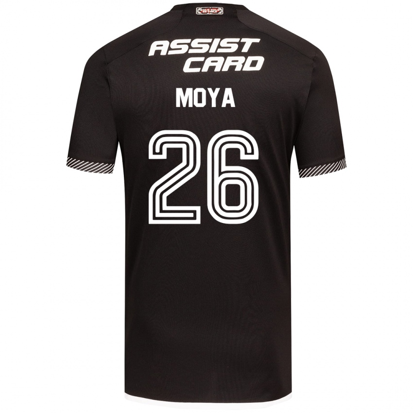 Kinder Matías Moya #26 Schwarz-Weiss Auswärtstrikot Trikot 2024/25 T-Shirt Österreich