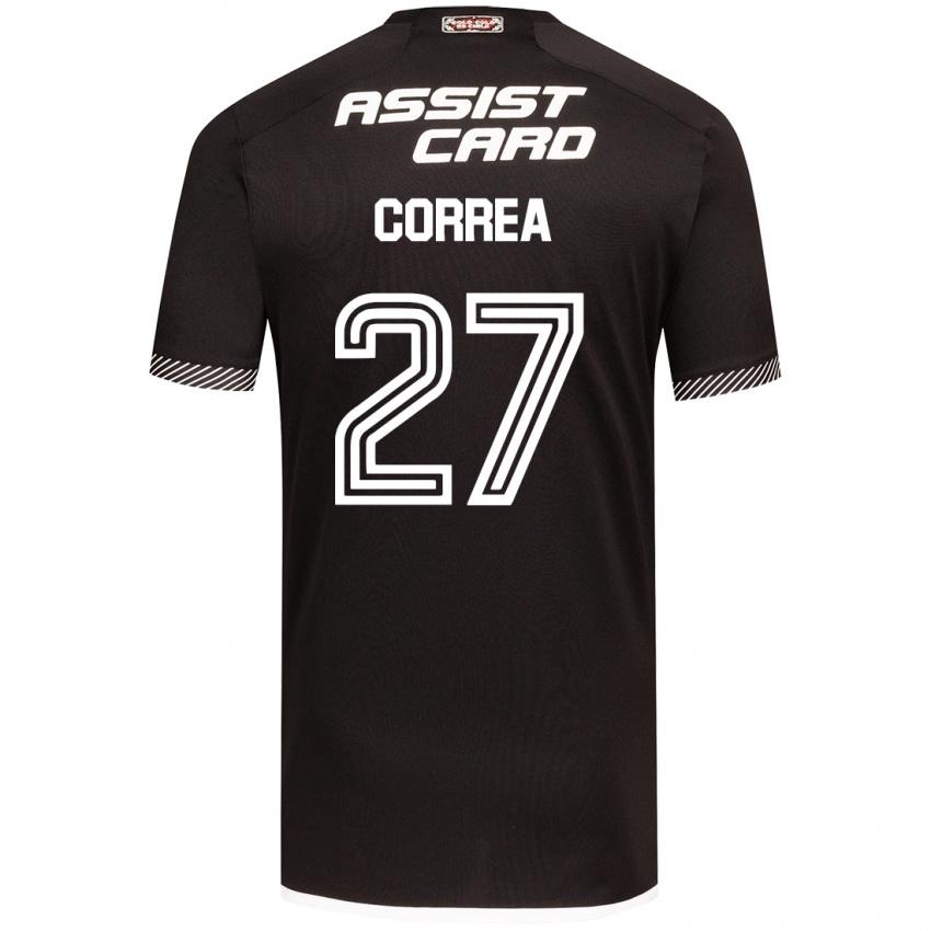 Kinder Javier Correa #27 Schwarz-Weiss Auswärtstrikot Trikot 2024/25 T-Shirt Österreich