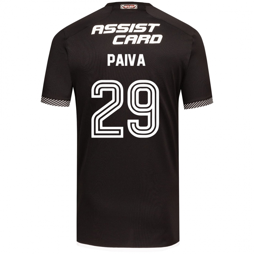 Kinder Guillermo Paiva #29 Schwarz-Weiss Auswärtstrikot Trikot 2024/25 T-Shirt Österreich