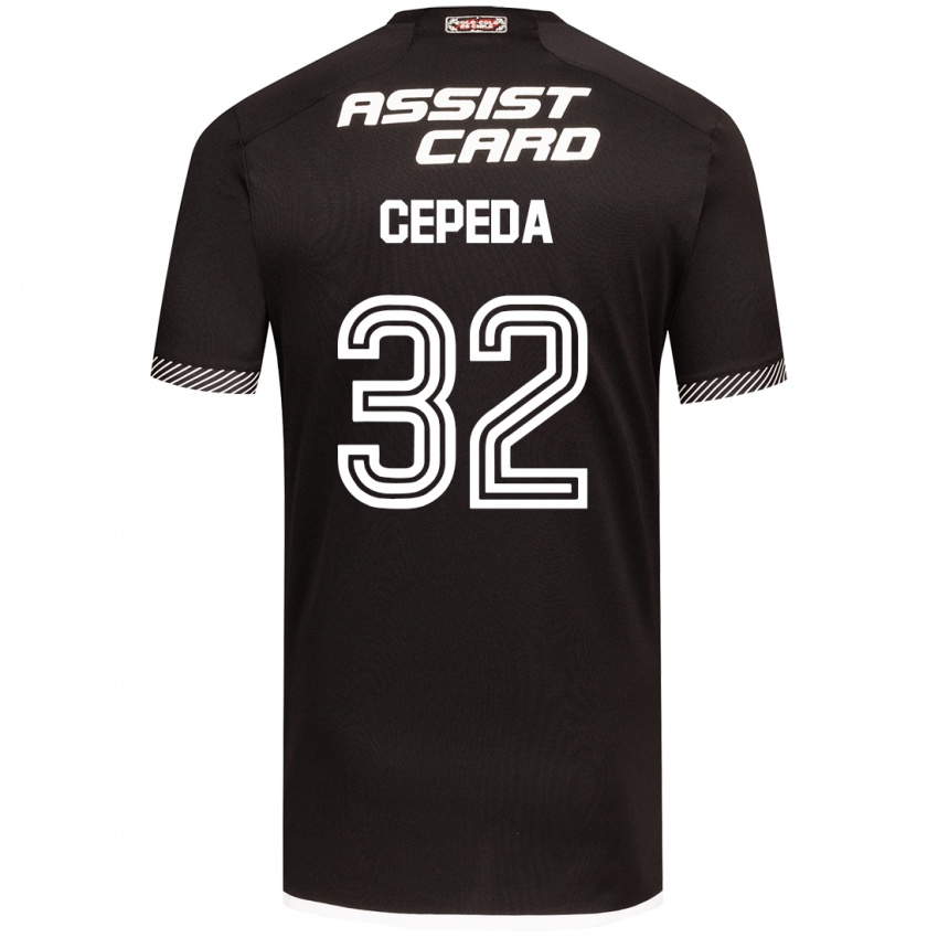 Kinder Lucas Cepeda #32 Schwarz-Weiss Auswärtstrikot Trikot 2024/25 T-Shirt Österreich