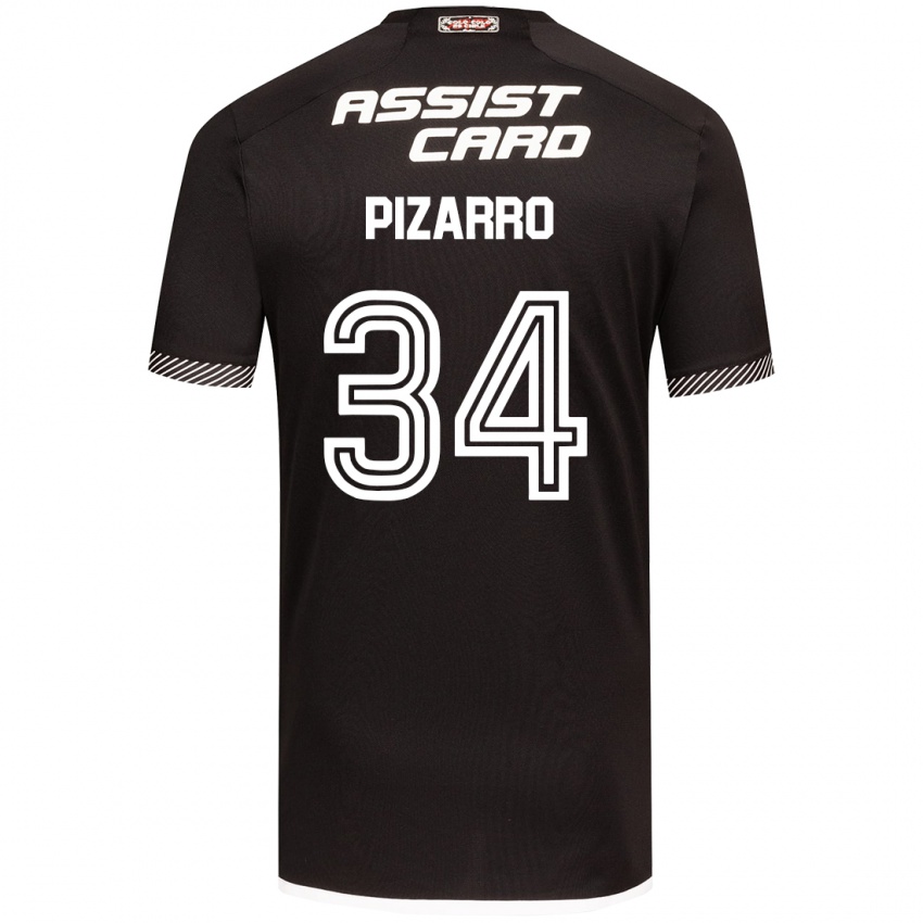 Kinder Vicente Pizarro #34 Schwarz-Weiss Auswärtstrikot Trikot 2024/25 T-Shirt Österreich