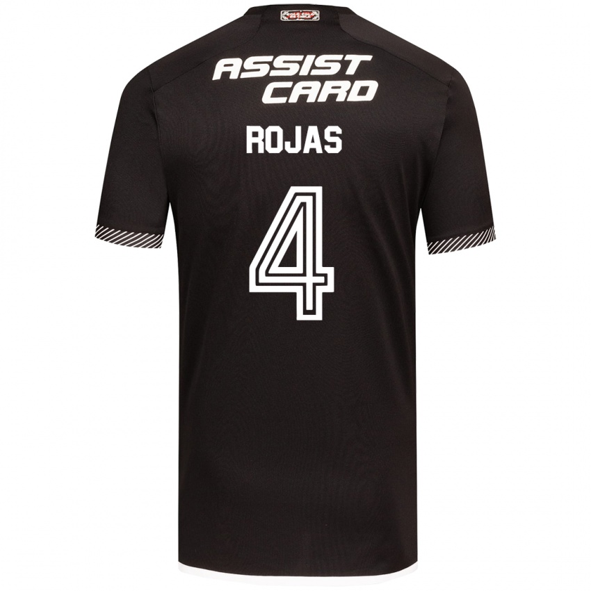 Kinder Javier Rojas #4 Schwarz-Weiss Auswärtstrikot Trikot 2024/25 T-Shirt Österreich