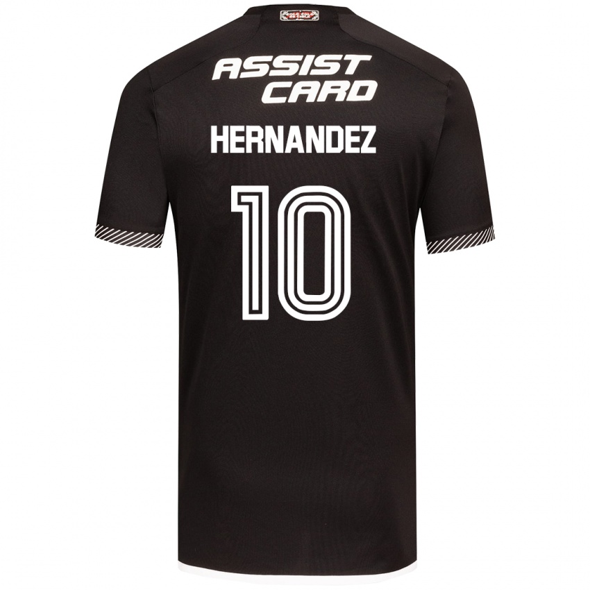 Kinder Leandro Hernández #10 Schwarz-Weiss Auswärtstrikot Trikot 2024/25 T-Shirt Österreich