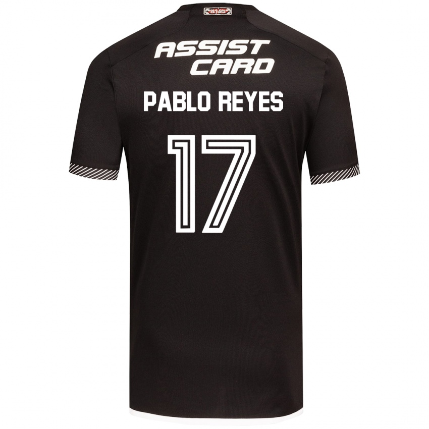 Kinder Juan Pablo Reyes #17 Schwarz-Weiss Auswärtstrikot Trikot 2024/25 T-Shirt Österreich