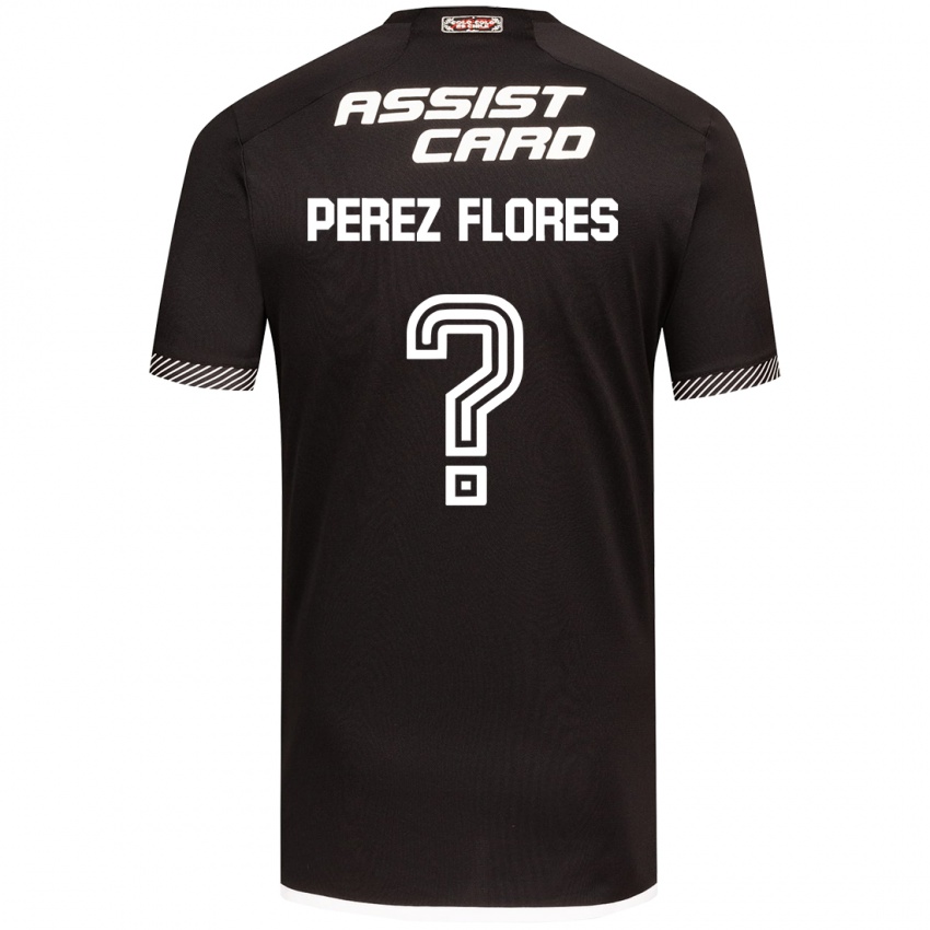 Kinder Benjamín Pérez Flores #0 Schwarz-Weiss Auswärtstrikot Trikot 2024/25 T-Shirt Österreich