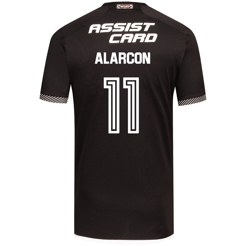 Kinder Antonia Alarcón #11 Schwarz-Weiss Auswärtstrikot Trikot 2024/25 T-Shirt Österreich