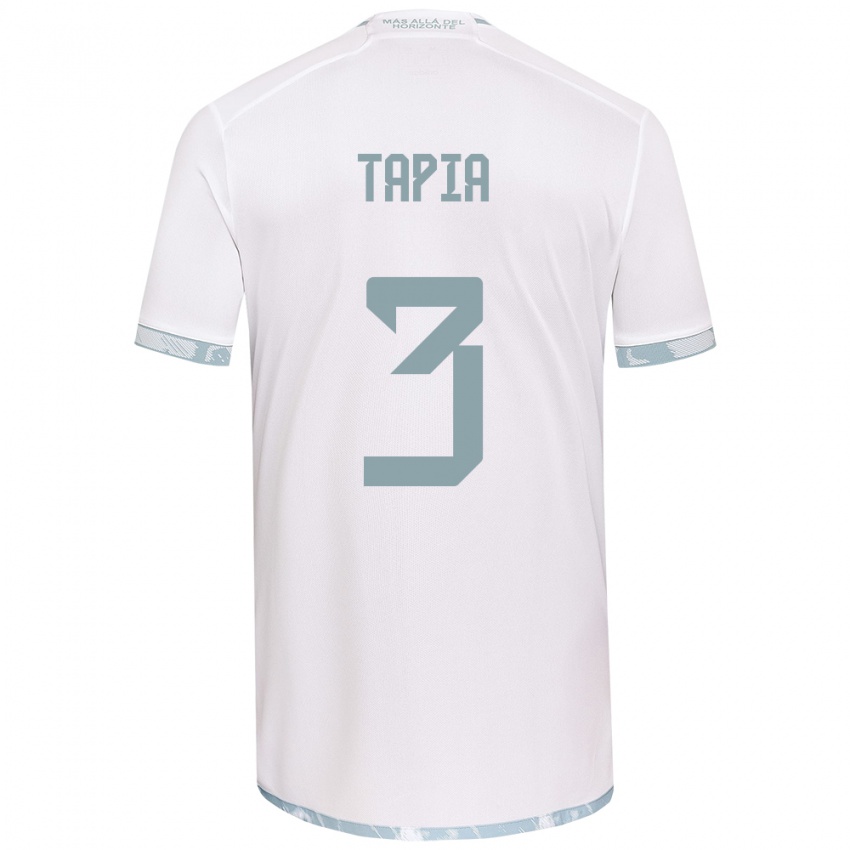 Kinder Ignacio Tapia #3 Weiß Grau Auswärtstrikot Trikot 2024/25 T-Shirt Österreich