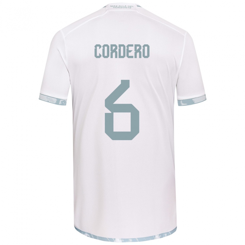 Kinder Renato Cordero #6 Weiß Grau Auswärtstrikot Trikot 2024/25 T-Shirt Österreich