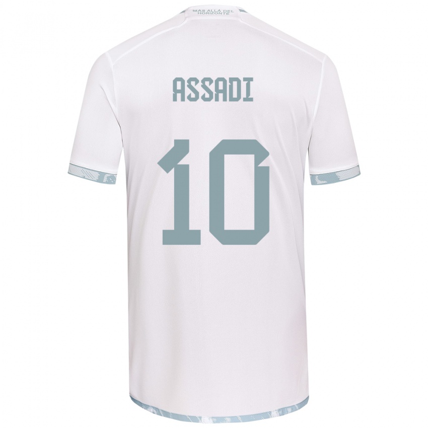 Kinder Lucas Assadi #10 Weiß Grau Auswärtstrikot Trikot 2024/25 T-Shirt Österreich