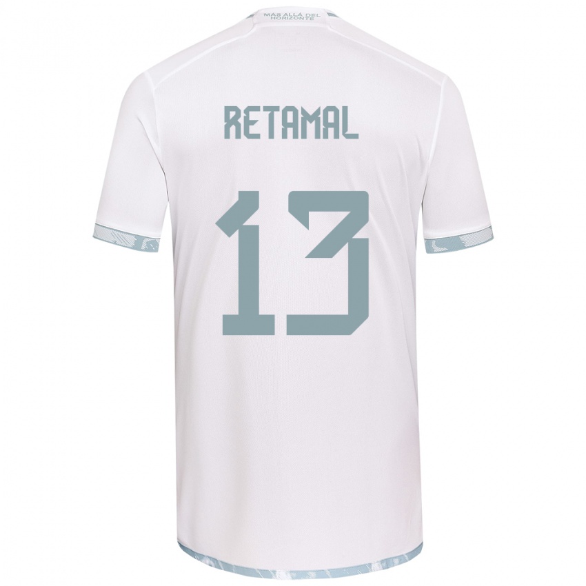 Kinder David Retamal #13 Weiß Grau Auswärtstrikot Trikot 2024/25 T-Shirt Österreich