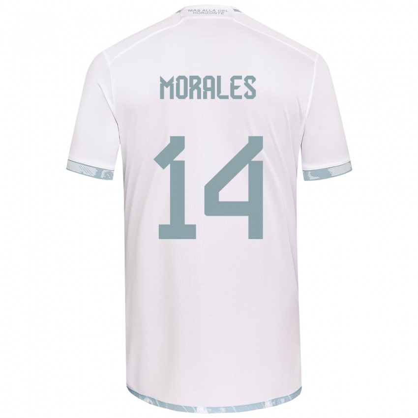 Kinder Marcelo Morales #14 Weiß Grau Auswärtstrikot Trikot 2024/25 T-Shirt Österreich