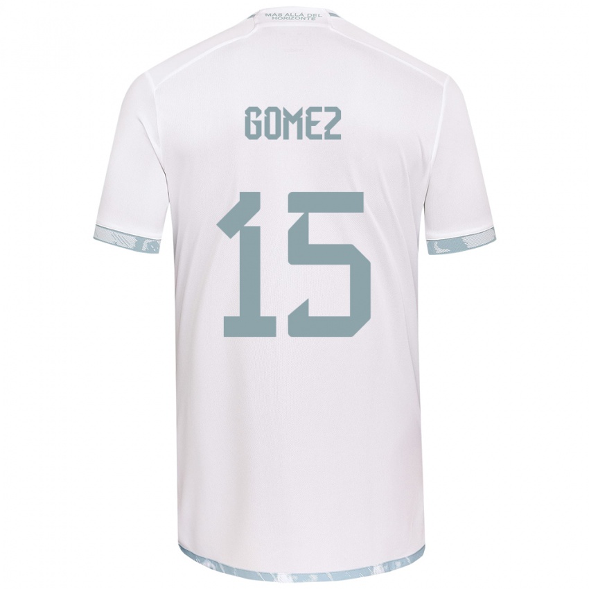 Kinder Juan Pablo Gómez #15 Weiß Grau Auswärtstrikot Trikot 2024/25 T-Shirt Österreich