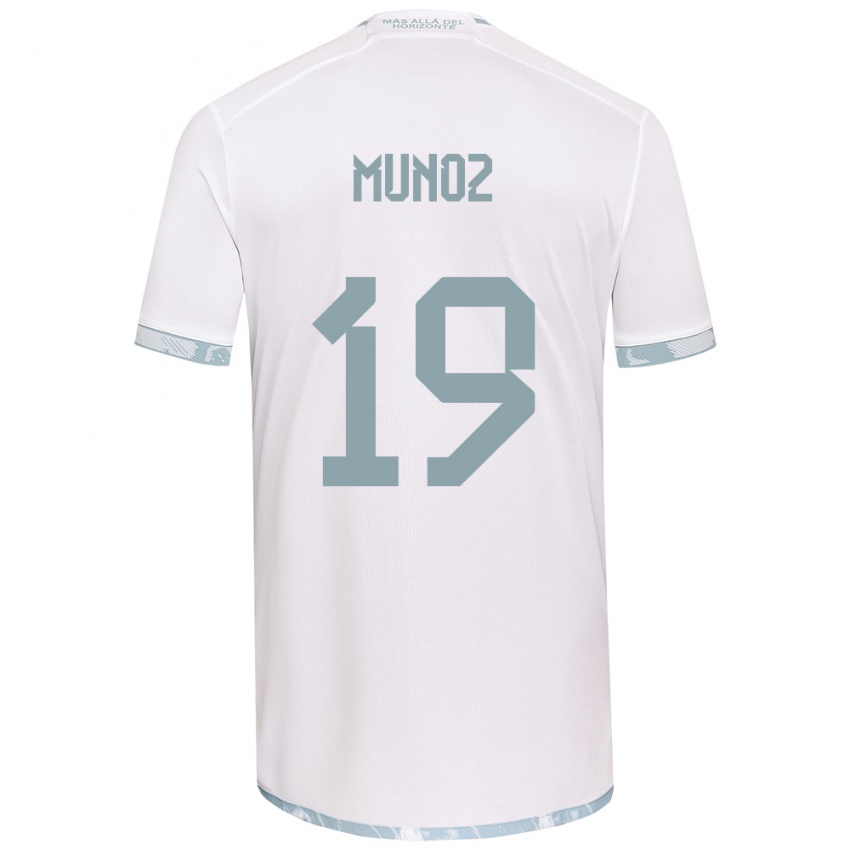 Kinder Cristóbal Muñoz #19 Weiß Grau Auswärtstrikot Trikot 2024/25 T-Shirt Österreich