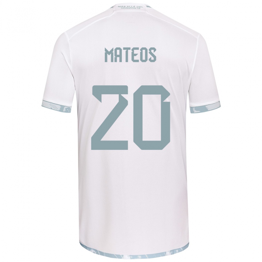 Kinder Federico Mateos #20 Weiß Grau Auswärtstrikot Trikot 2024/25 T-Shirt Österreich