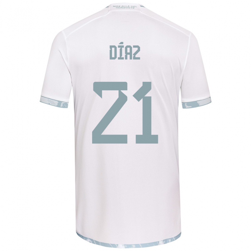 Kinder Marcelo Díaz #21 Weiß Grau Auswärtstrikot Trikot 2024/25 T-Shirt Österreich