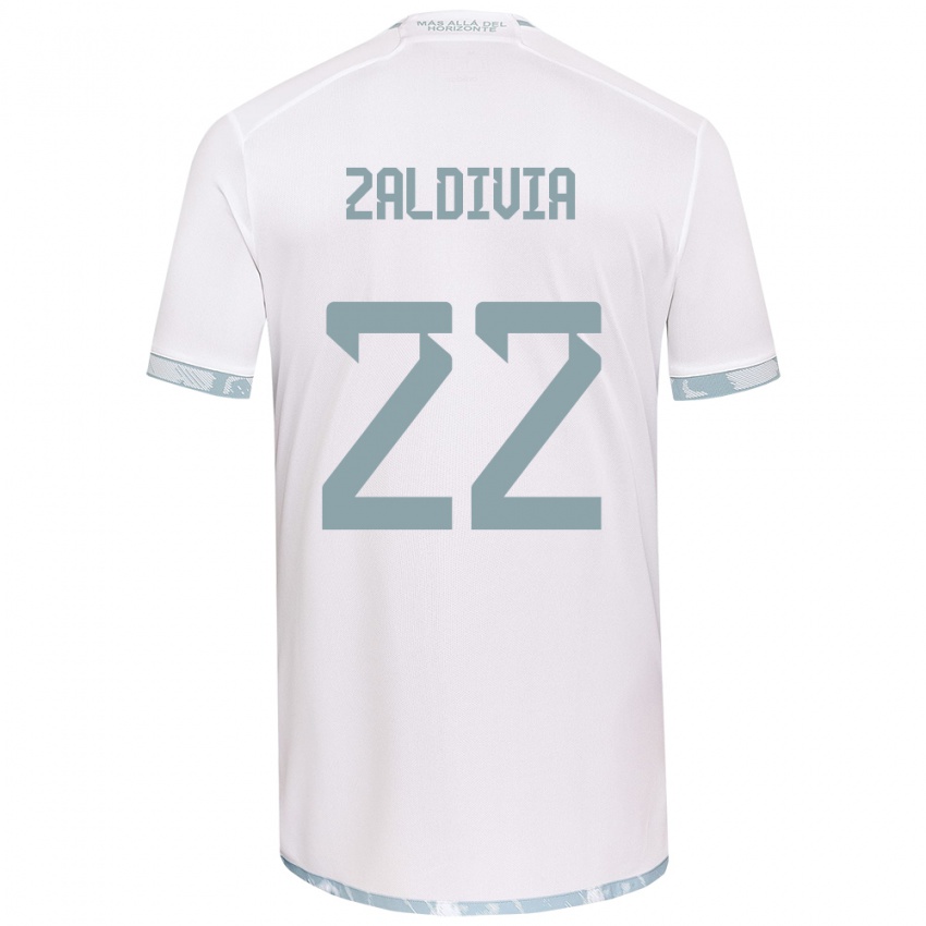 Kinder Matías Zaldivia #22 Weiß Grau Auswärtstrikot Trikot 2024/25 T-Shirt Österreich