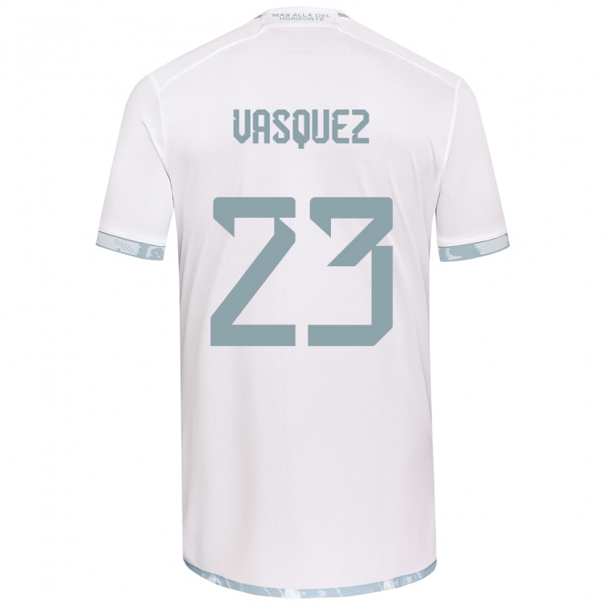 Kinder Ignacio Vásquez #23 Weiß Grau Auswärtstrikot Trikot 2024/25 T-Shirt Österreich