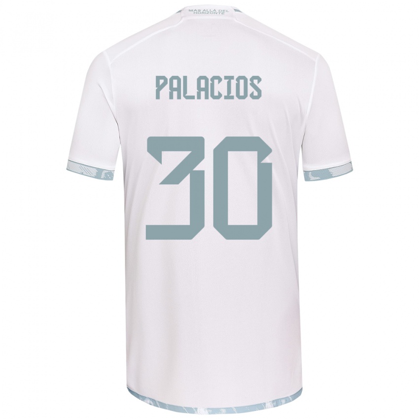 Kinder Cristian Palacios #30 Weiß Grau Auswärtstrikot Trikot 2024/25 T-Shirt Österreich