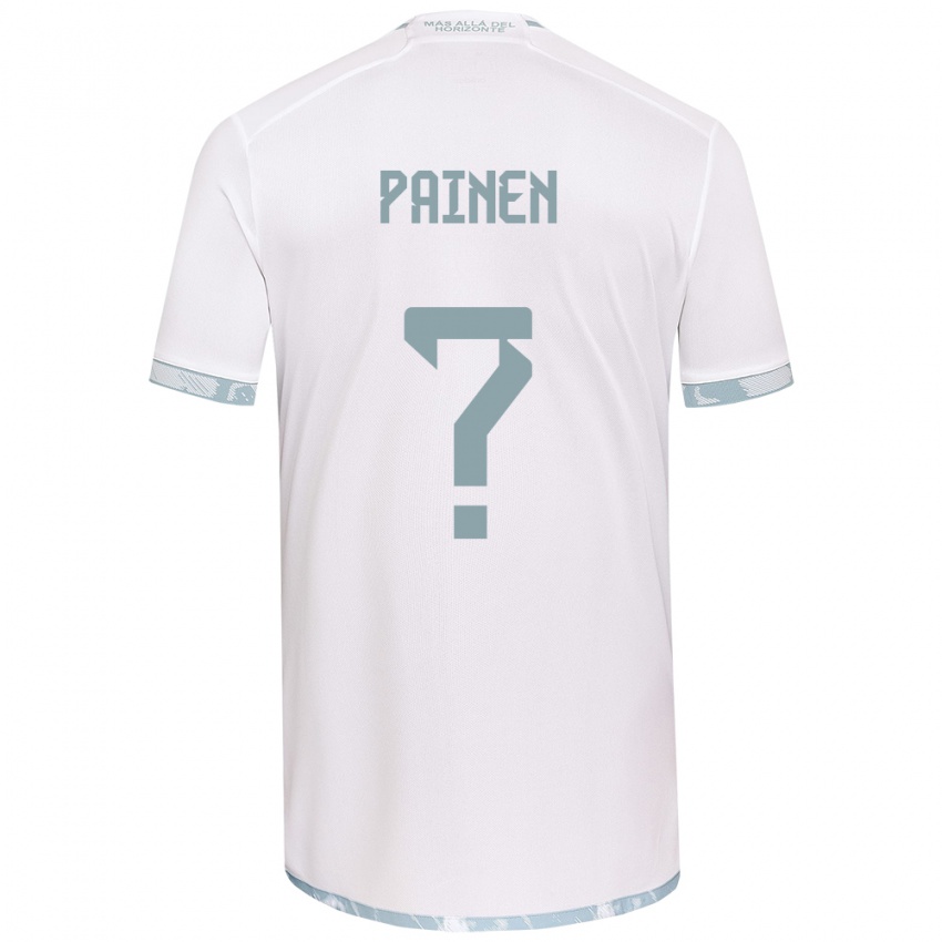 Kinder Sebastián Painen #0 Weiß Grau Auswärtstrikot Trikot 2024/25 T-Shirt Österreich