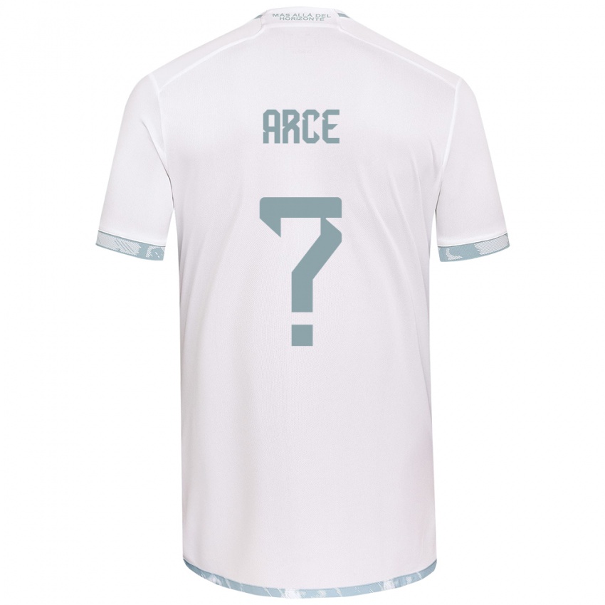 Kinder Agustín Arce #0 Weiß Grau Auswärtstrikot Trikot 2024/25 T-Shirt Österreich