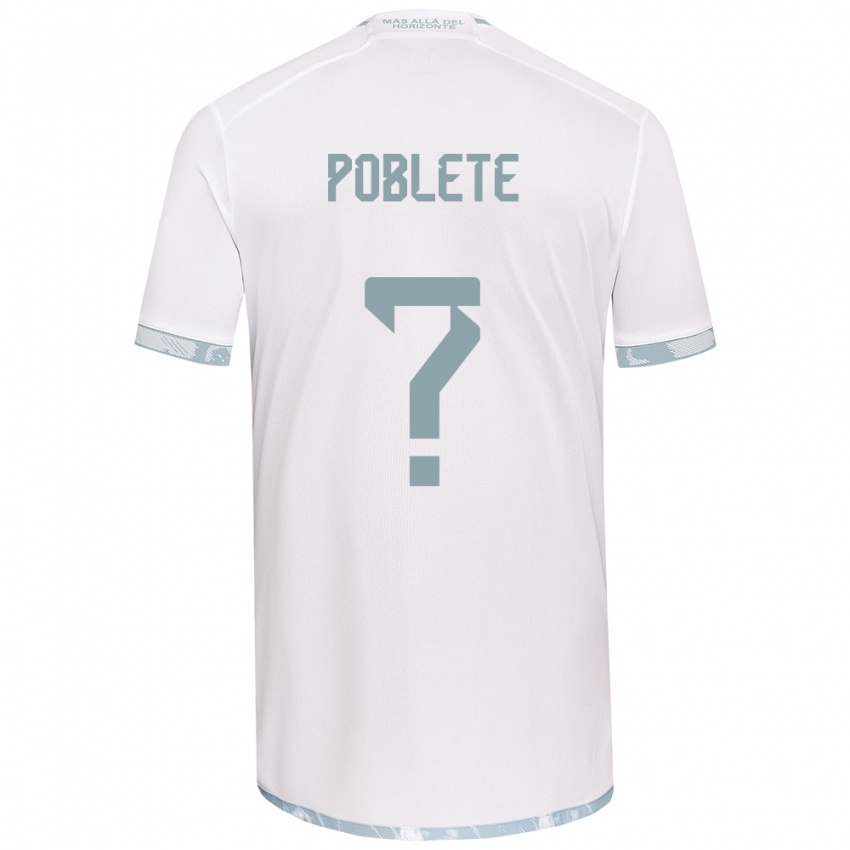 Kinder José Poblete #0 Weiß Grau Auswärtstrikot Trikot 2024/25 T-Shirt Österreich