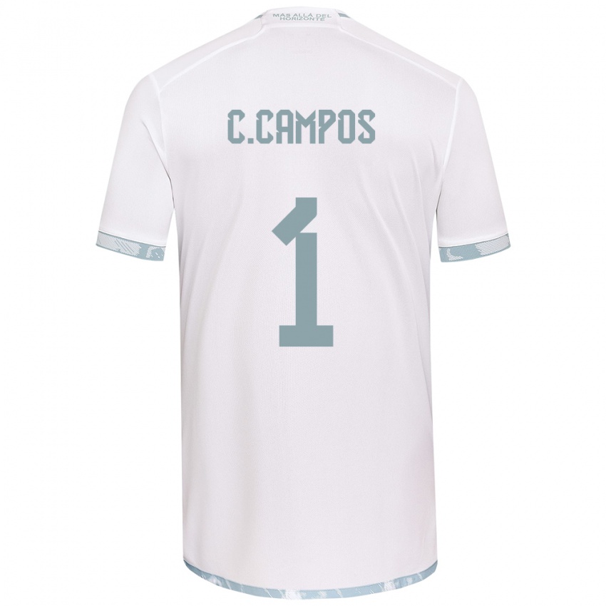 Kinder Cristóbal Campos #1 Weiß Grau Auswärtstrikot Trikot 2024/25 T-Shirt Österreich