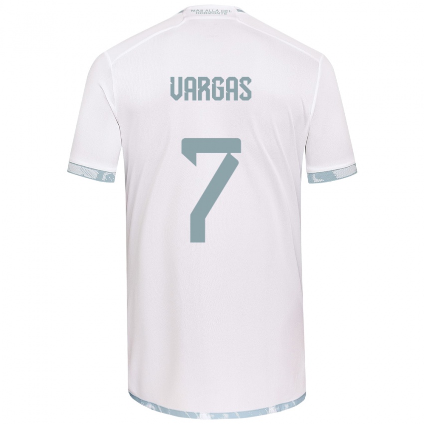 Kinder Jeisson Vargas #7 Weiß Grau Auswärtstrikot Trikot 2024/25 T-Shirt Österreich