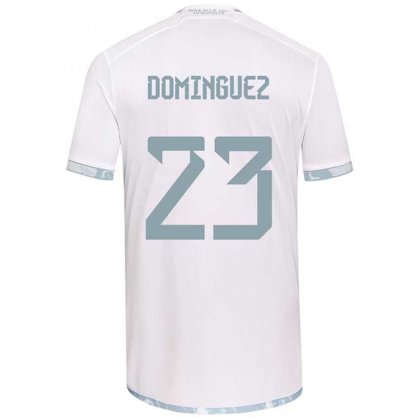 Kinder Nery Domínguez #23 Weiß Grau Auswärtstrikot Trikot 2024/25 T-Shirt Österreich