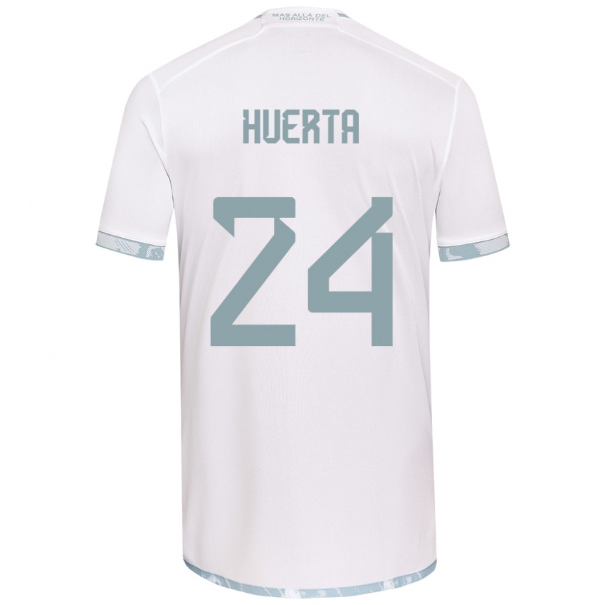 Kinder Renato Huerta #24 Weiß Grau Auswärtstrikot Trikot 2024/25 T-Shirt Österreich