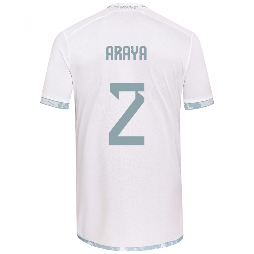 Kinder Fernanda Araya #2 Weiß Grau Auswärtstrikot Trikot 2024/25 T-Shirt Österreich