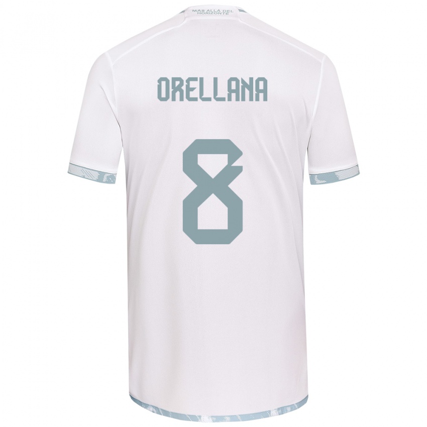 Kinder Denisse Orellana #8 Weiß Grau Auswärtstrikot Trikot 2024/25 T-Shirt Österreich