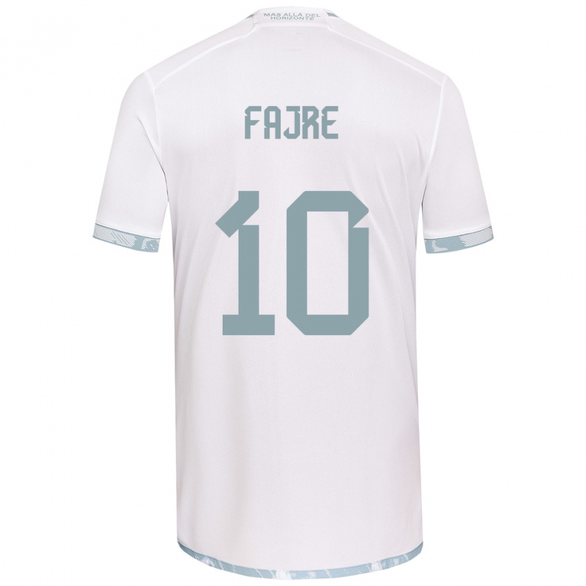 Kinder Nicole Fajre #10 Weiß Grau Auswärtstrikot Trikot 2024/25 T-Shirt Österreich