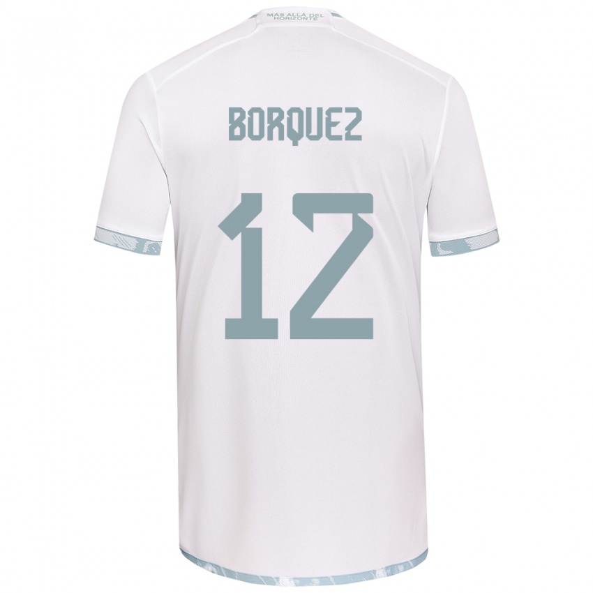 Kinder Gabriela Bórquez #12 Weiß Grau Auswärtstrikot Trikot 2024/25 T-Shirt Österreich