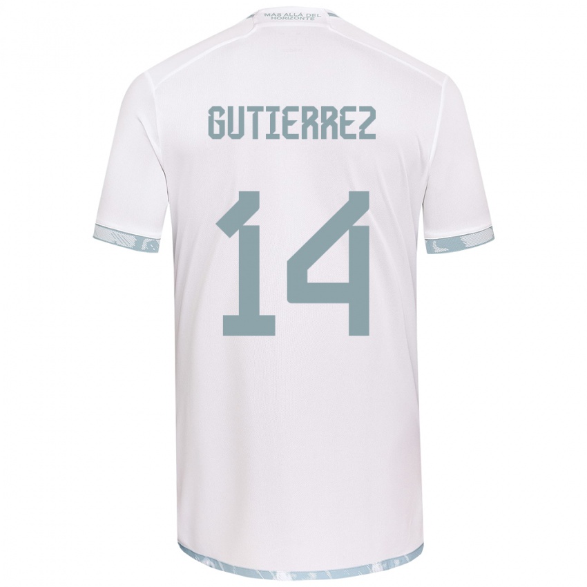 Kinder Ana Gutiérrez #14 Weiß Grau Auswärtstrikot Trikot 2024/25 T-Shirt Österreich