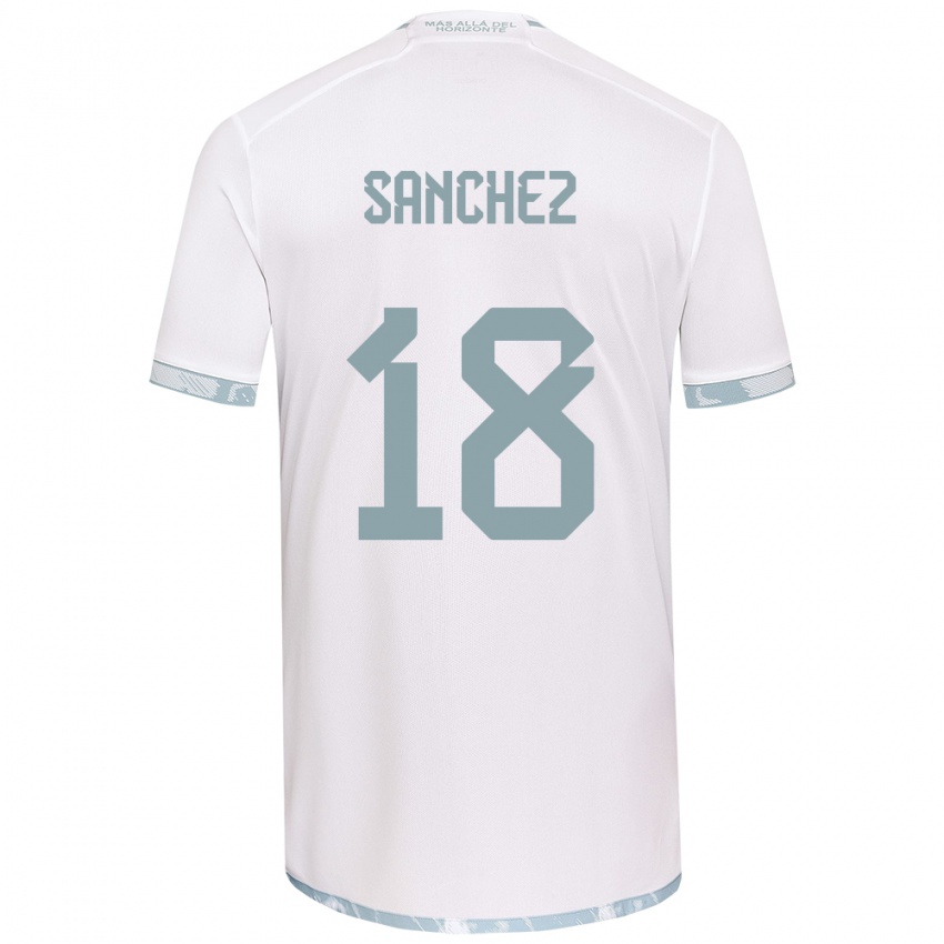 Kinder Bárbara Sánchez #18 Weiß Grau Auswärtstrikot Trikot 2024/25 T-Shirt Österreich