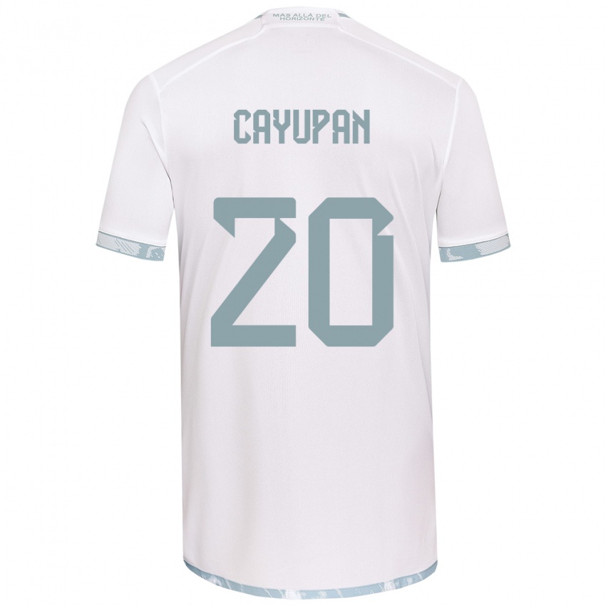 Kinder Natalia Cayupán #20 Weiß Grau Auswärtstrikot Trikot 2024/25 T-Shirt Österreich