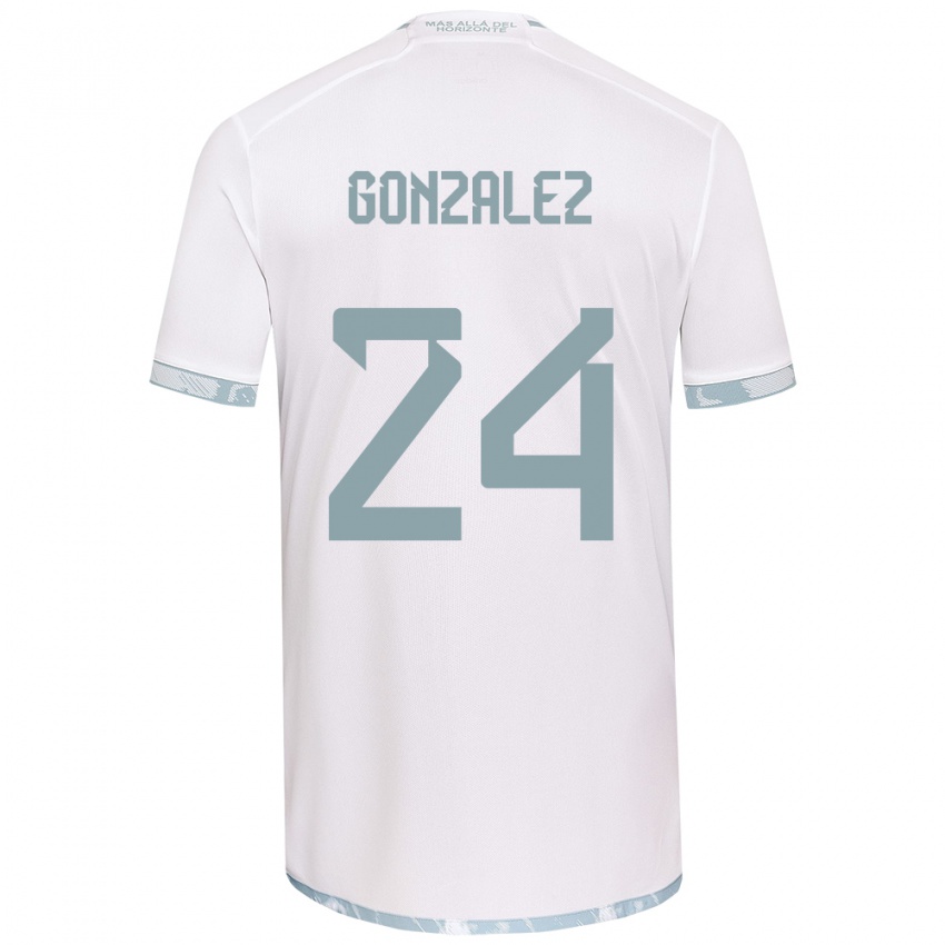 Kinder Emma González #24 Weiß Grau Auswärtstrikot Trikot 2024/25 T-Shirt Österreich