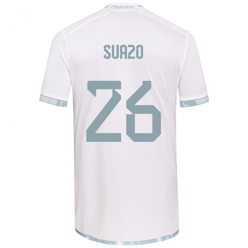 Kinder Gretzel Suazo #26 Weiß Grau Auswärtstrikot Trikot 2024/25 T-Shirt Österreich