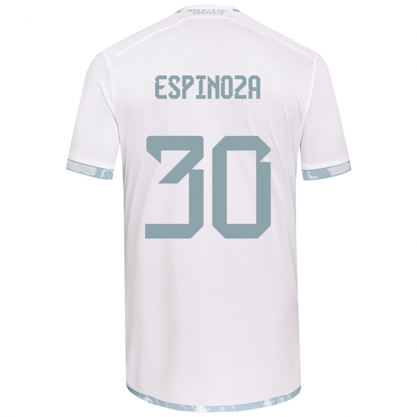 Kinder Isidora Espinoza #30 Weiß Grau Auswärtstrikot Trikot 2024/25 T-Shirt Österreich